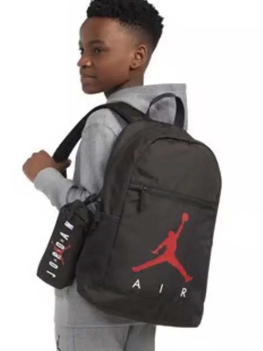 Jordan Black Backpack with Red Jumpman Logo and Pencil Case